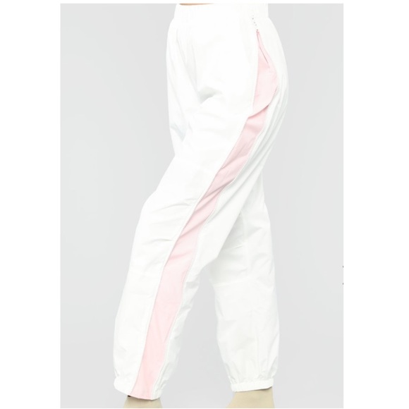 Fashion Nova Pants - Fashion Nova White Pink Coolest On The Block Pants